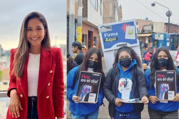 Natalia Rodríguez (izquierda) impulsa un