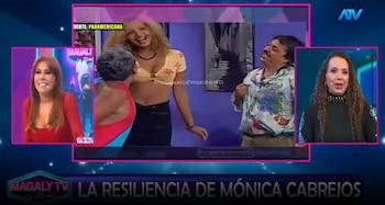 “No tenía ni pantis”: Mónica Cabrejos revela cómo debutó como vedette gracias a Manolo Rojas. Captura: Magaly TV La Firme.
