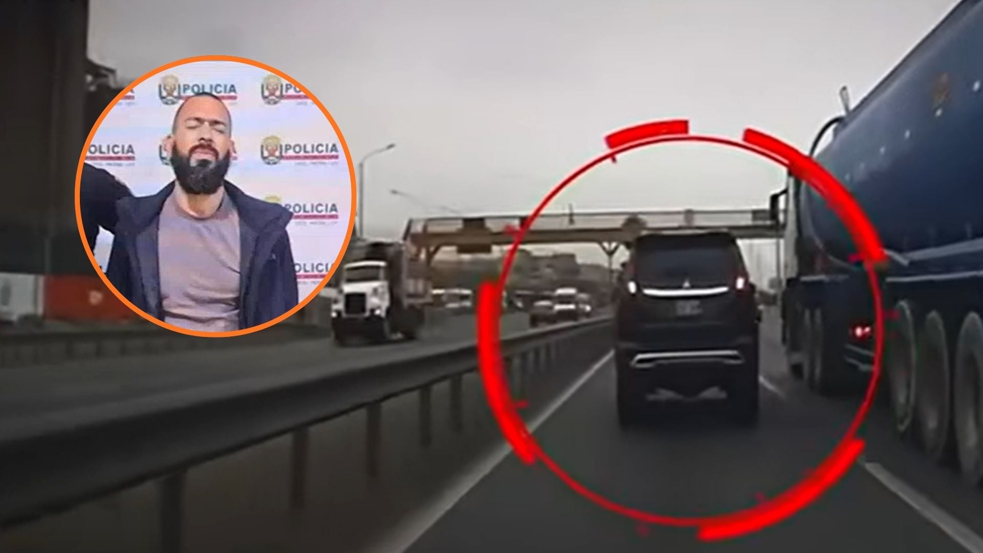 Jorge Benavente Tramontana habría realizado maniobras temerarias durante varios kilómetros para impedir el paso del agraviado - Créditos: Captura de pantalla de ATV.