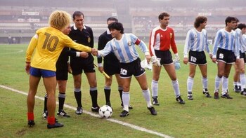 Diego Maradona y Carlos Valderrama