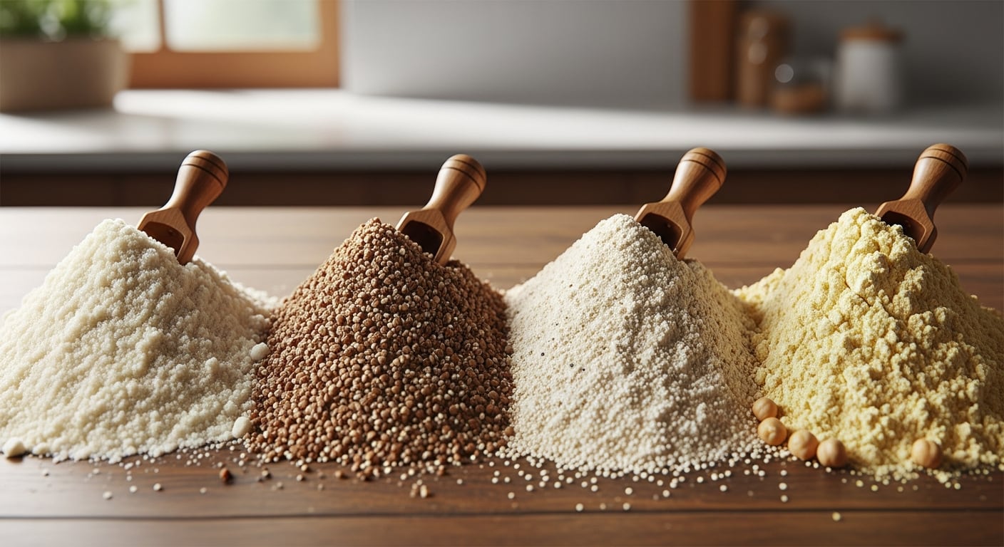 Elegir harinas de legumbres, semillas y frutos secos es clave para aumentar el consumo de proteínas y fibra en dietas sin gluten (Imagen Ilustrativa Infobae)