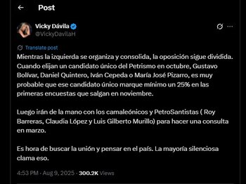 Vicky Dávila dijo que