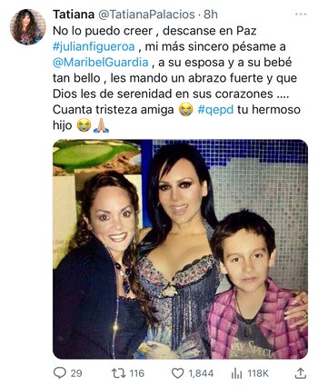 Tatiana publicó en Twitter un