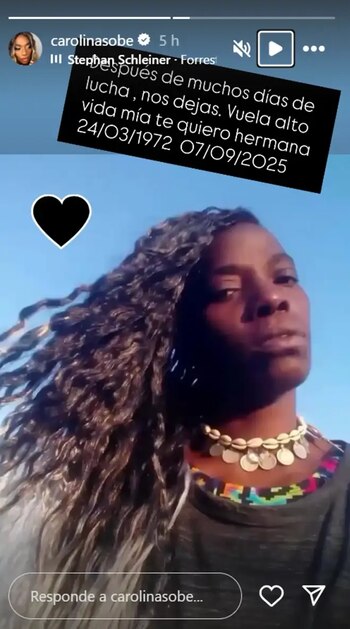 Publicación de Carolina Sobe (INSTAGRAM).