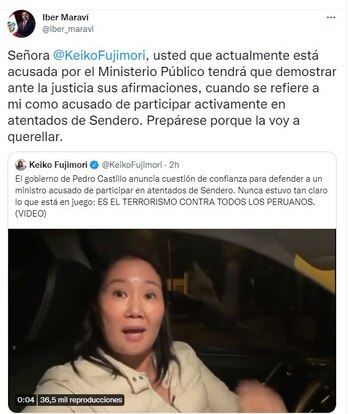 Iber Maraví y Keiko Fujimori