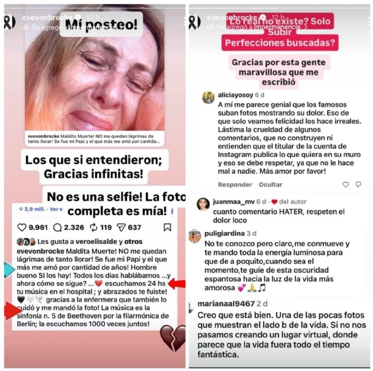 Evelyn Von Broke conmueve en redes al compartir su profundo dolor por la pérdida de su padre
