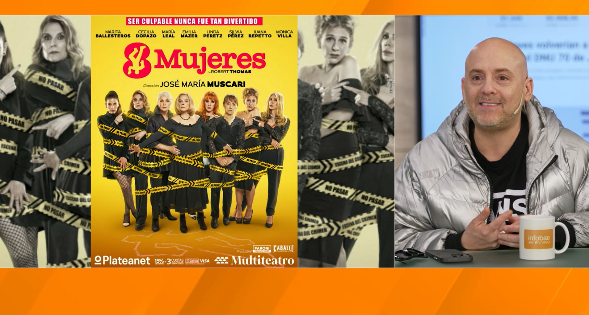 José María Muscari, actor, dramaturgo y director, en Infobae en Vivo