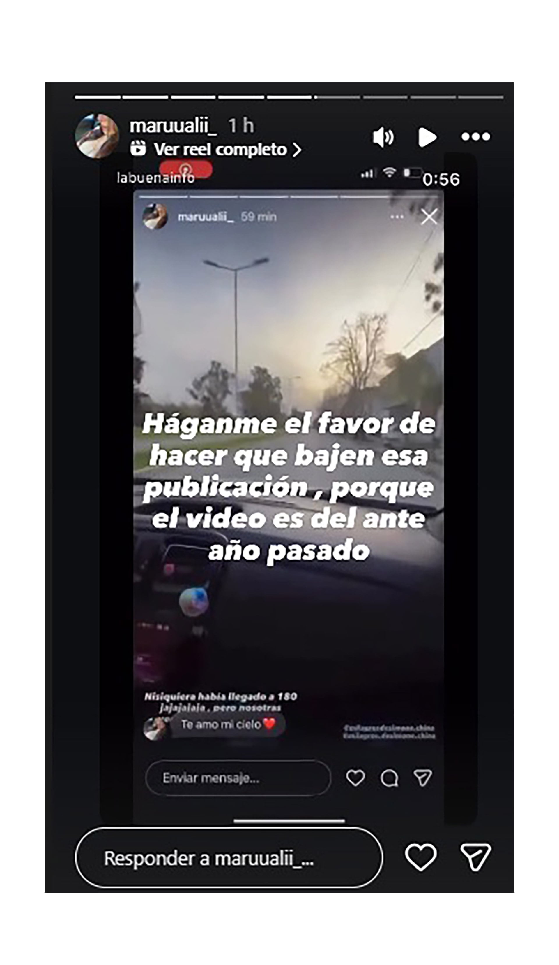 La aclaración de la compañera de la conductora.