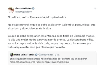 El presidente Gustavo Petro reaccionó