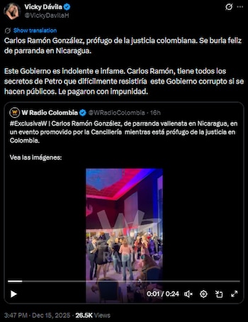 Vicky Dávila se despachó contra