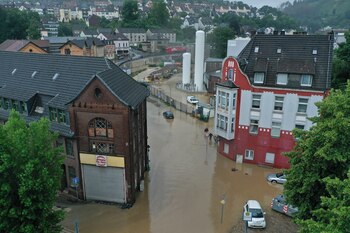 El centro inundado de la