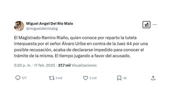 Esta fue la reacción del