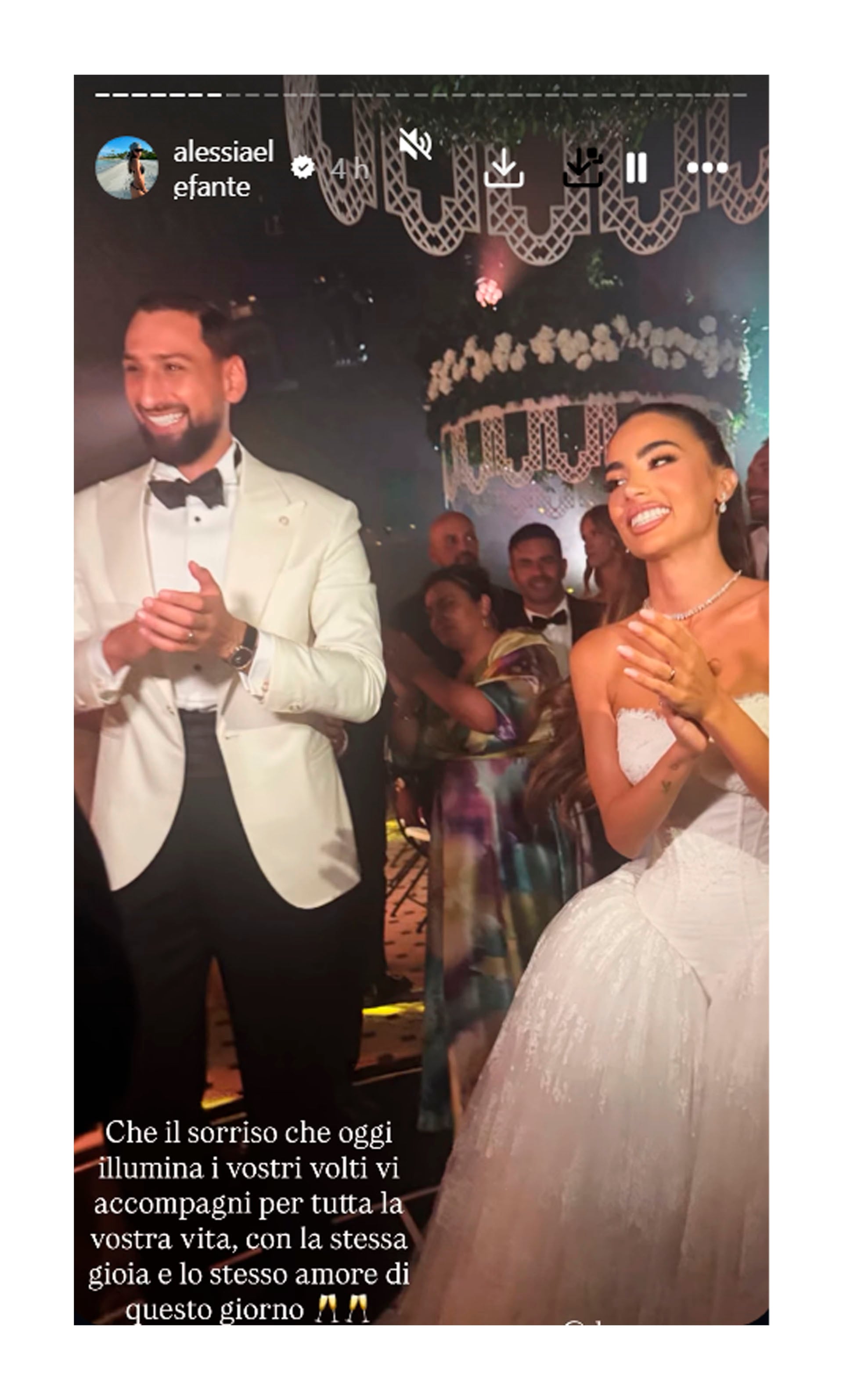 Las fotos del casamiento de Gianluigi Donnarumma y Alessia Elefante