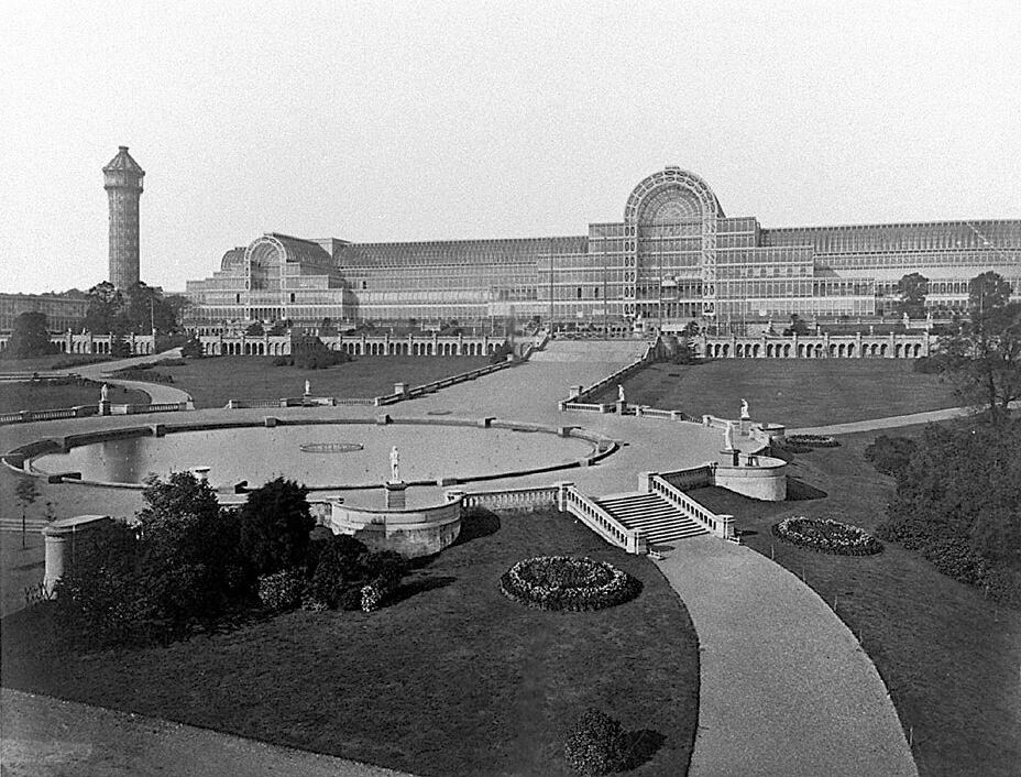 El Crystal Palace, inaugurado en la Gran Exposición mundial de 1851
