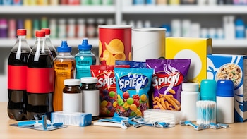 Dulces, alimentos y artículos de