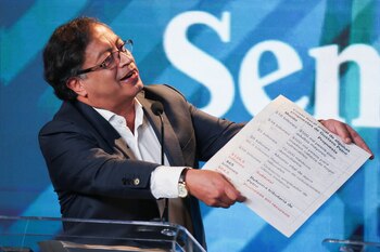 El candidato presidencial colombiano, Gustavo