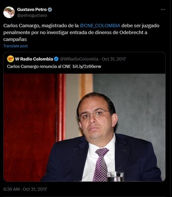 Petro pidió investigar al magistrado