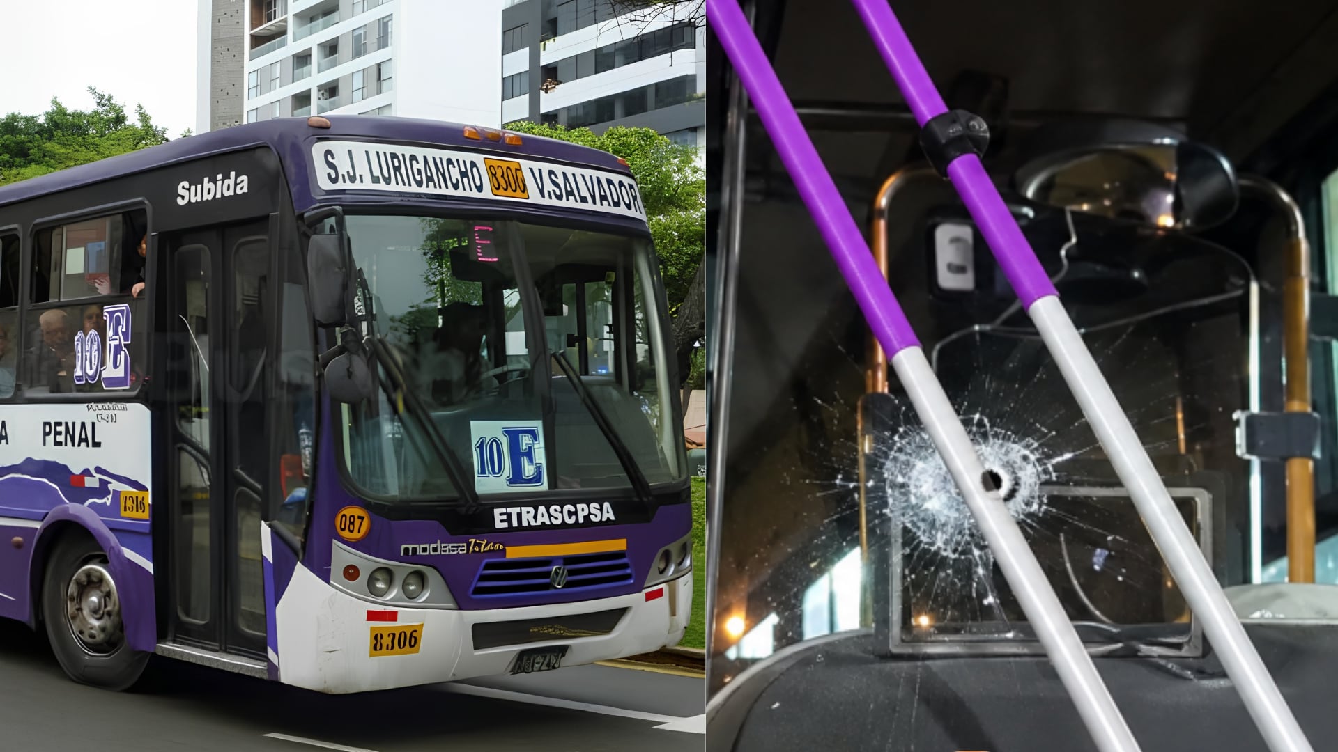 Atacan a balazos bus de la 10E con pasajeros a bordo cuando recién salía de su paradero en Pachacámac