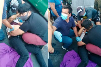 Inmediatamente después de los disparos,