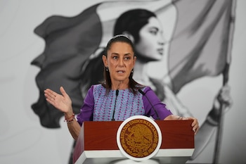La presidenta Claudia Sheinbaum (AP Foto/Fernando Llano)