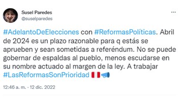 Congresista advirtió que no se puede gobernar de espaldas al pueblo.