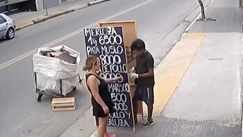 Registraron cuando una pareja de