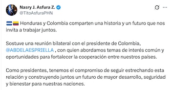 Comercio, inversión y educación figuraron entre los principales temas discutidos. (FOTO: Presidencia de Honduras)