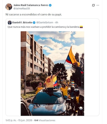 Jaime Raúl Salamanca respondió con una burla dirigida al congresista electo Daniel Briceño - crédito @JaimeRaulSt/X
