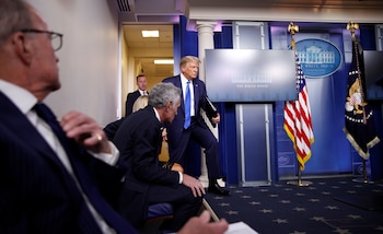 U.S. President Donald Trump arrives