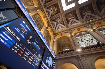 Un panel del Ibex 35,