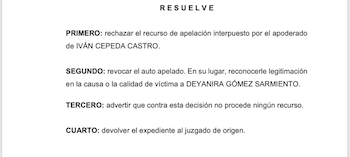 La decisión del Tribunal Superior