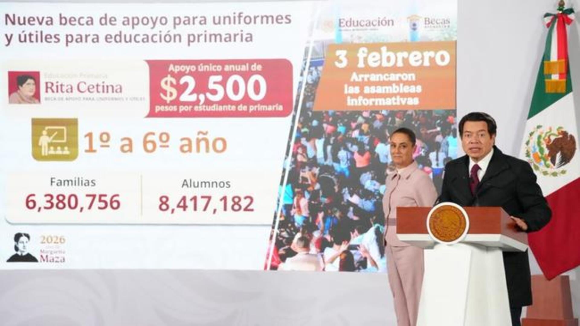 El Gobierno de México asignará más de 140 mil millones de pesos en 2026 al programa Becas para el Bienestar, beneficiando a 22,8 millones de estudiantes en todos los niveles educativos. Crédito: Secretaría de Educación Pública