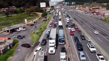 Bloqueo en la México-Toluca: así
