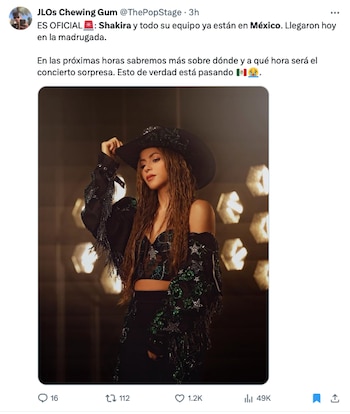 ¿Shakira ya está en México?