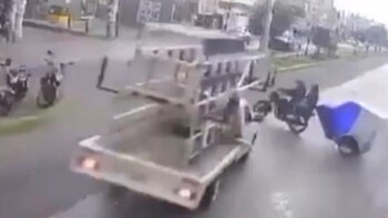 Choque en calles de Chimalhuacán,