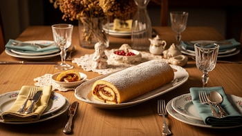 Receta de pionono con crema de chocolate y dulce de leche, rápida y fácil