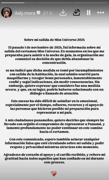 Mora admite incumplimientos tras salir