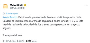 Tres Líneas del Metro de