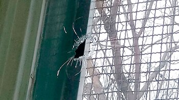 Agujero de bala en la