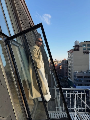 Lewis Hamilton viajó a Nueva