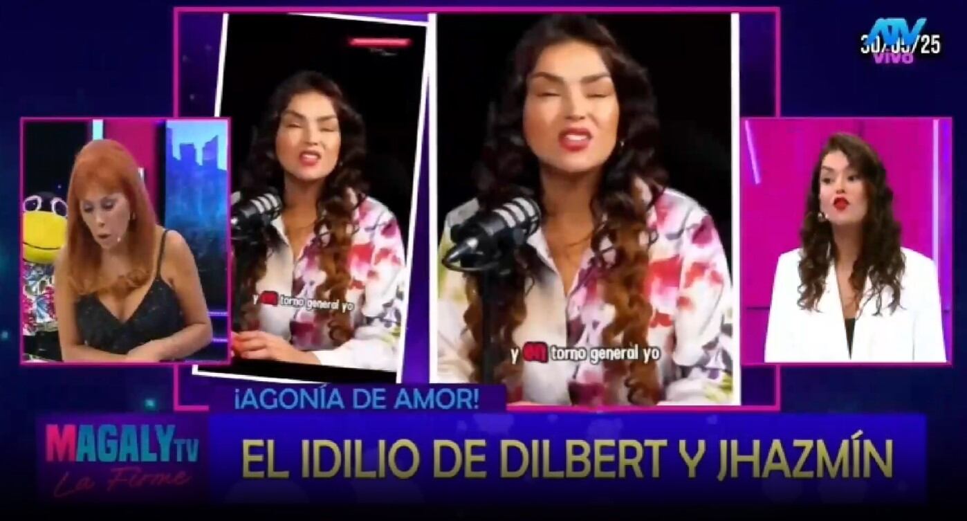 Dilbert Aguilar y Jhazmín Gutarra: ¿Qué hay detrás de los rumores y las pruebas de infidelidad? Infobae Perú / Captura TV - Magaly TV La Firme