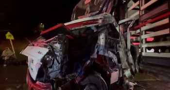 El accidente en la vía Sogamoso-El Crucero ocurrió hacia la 1:00 a. m. del domingo 26 de julio, según información preliminar - crédito Captura video