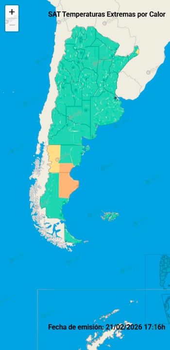 El SMN indicó alertas por