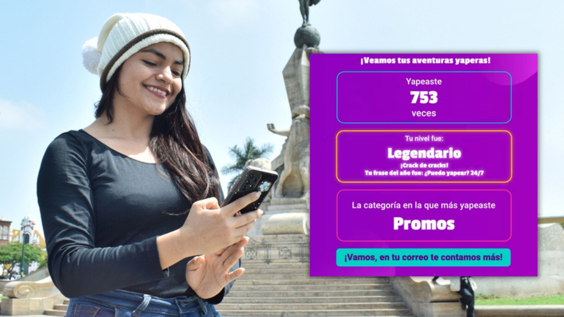 Sigue estos pasos para ver tu resumen del año en Yape. - Crédito Composición Infobae/Osiptel/Yape