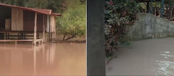 En Valle de la Estrella, autoridades activan albergues para comunidades indígenas aisladas por inundaciones y despliegan equipos de rescate. (Cortesía: Teletica)