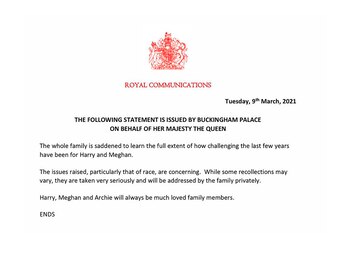 El comunicado de Isabel II