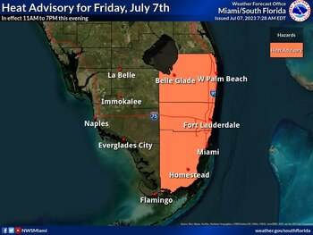 Calor extremo en Miami