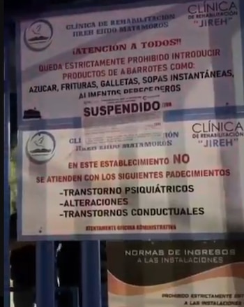 La COEPRIS colocó sellos de suspensión en la Clínica de Rehabilitación Jireh tras detectar incumplimientos sanitarios e irregularidades en el consentimiento de internos. (X @XiomaraVargasTV)