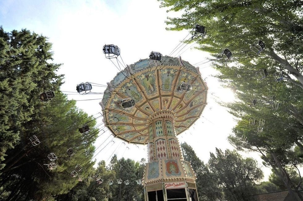 Sillas voladoras del Parque de Atracciones de Madrid