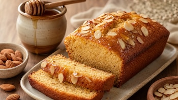 Receta de budín de almendras y miel, rápida y fácil